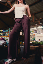 Pantalón Checkin Café Oscuro