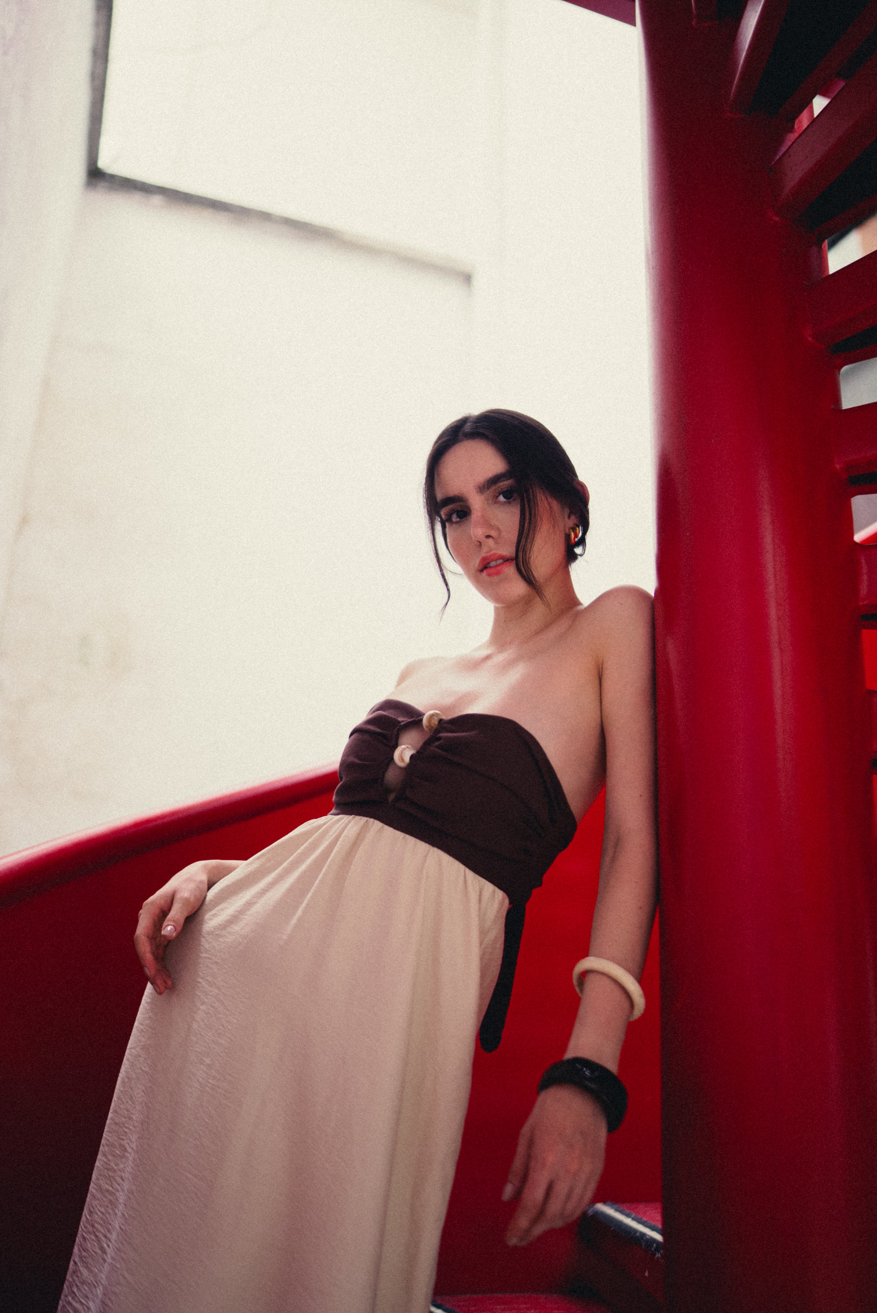 Vestido Sunset Café Oscuro/Crema Imagen secundaria del producto