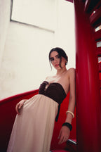 Vestido Sunset Café Oscuro/Crema