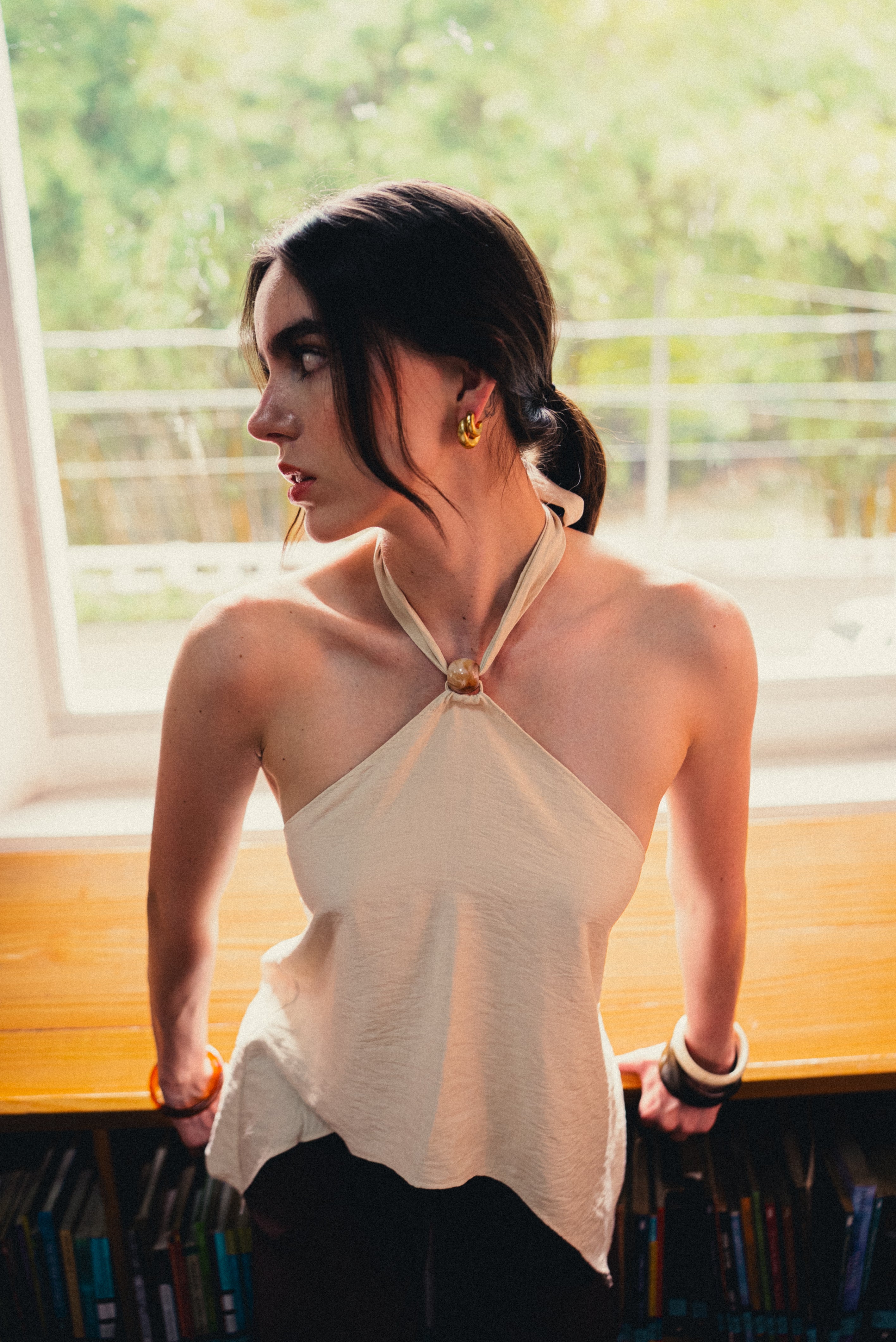 Blusa First Drink Crema