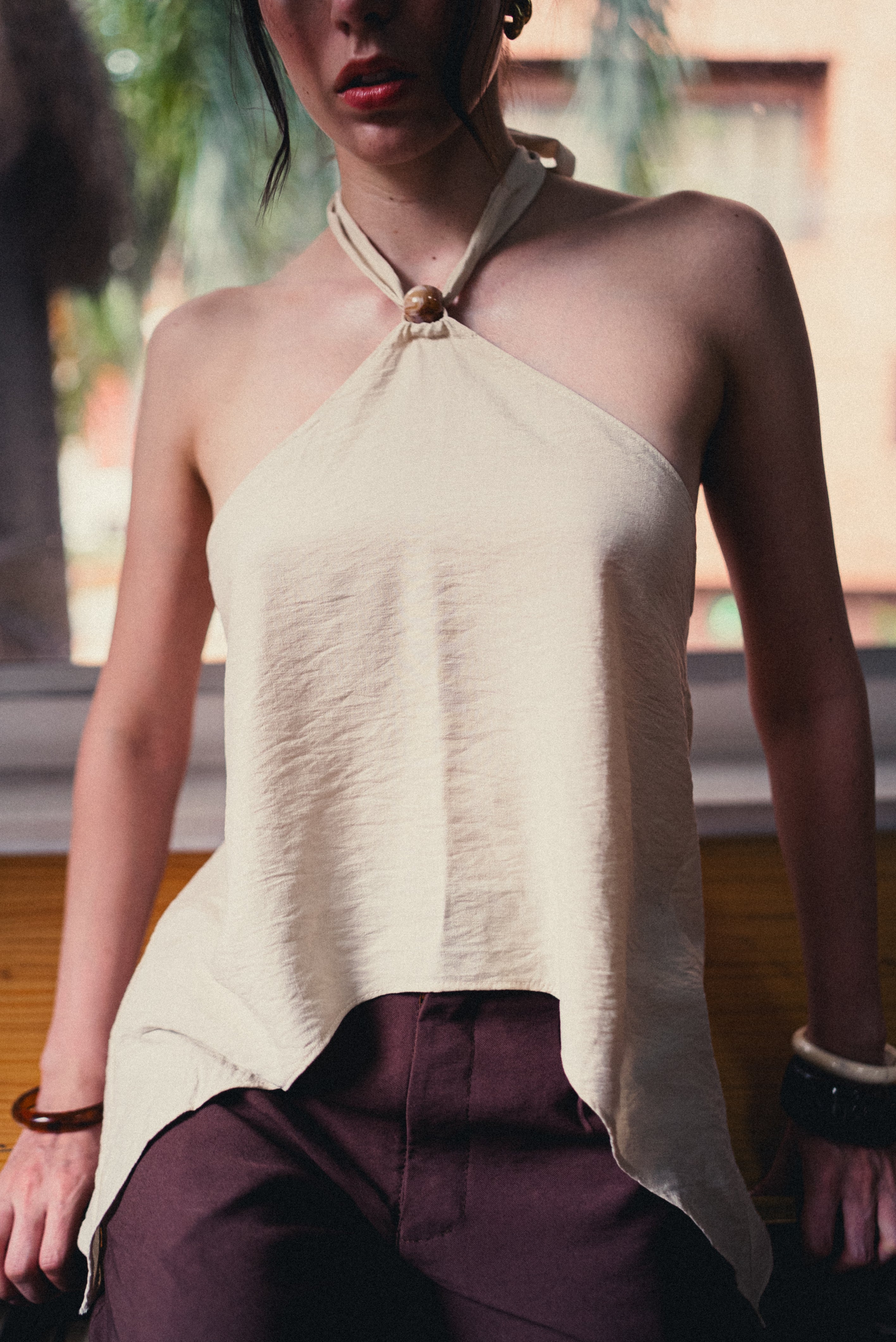 Blusa First Drink Crema
