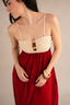 Vestido Sunset Ladrillo/Crema
